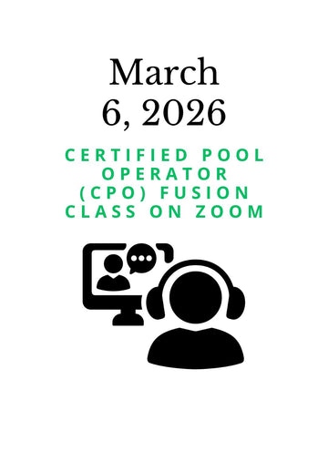 March 6, 2026 PHTA Certified Pool Operator (CPO) Fusion class on Zoom